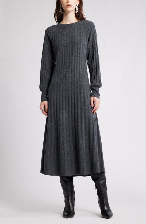 Grey wool dress best sale