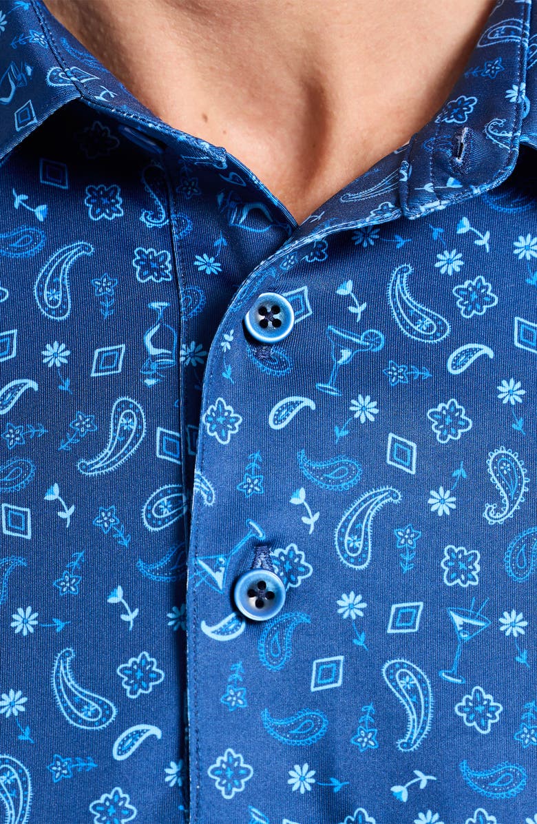 Robert Graham Bandana Drinks Knit Polo, Alternate, color,