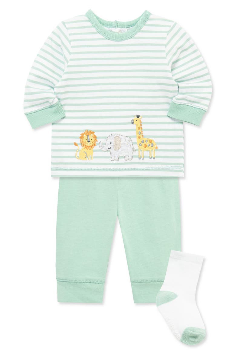 Safari Shirt, Joggers & Socks Set, Alternate, color, GREEN