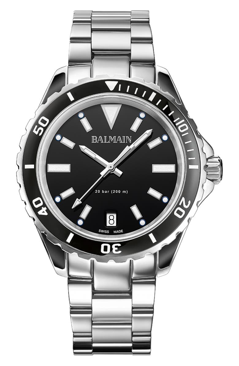 BALMAIN WATCHES Ophrys Dive Bracelet Watch, 38.5mm, Main, color, Silver