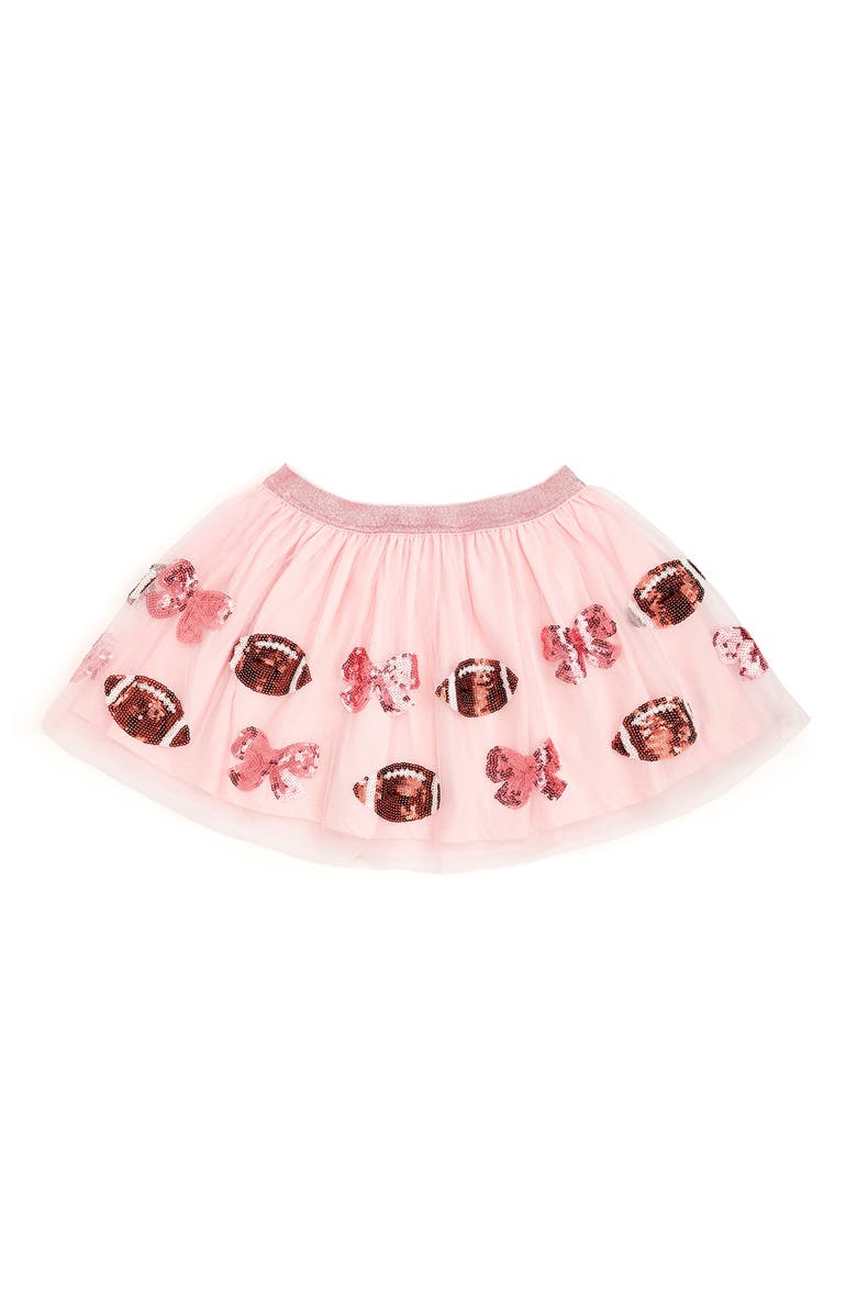 Sweet Wink Bow Football Sequin Tutu, Main, color, Ballet Pink