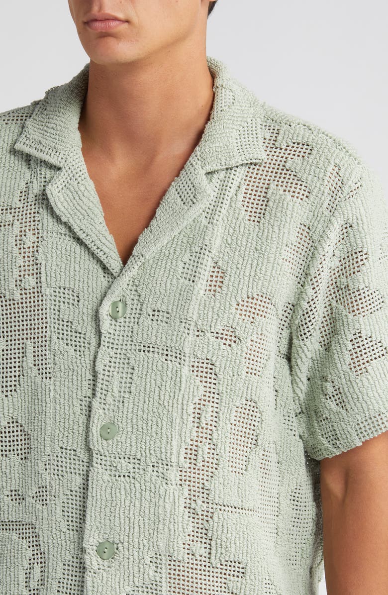 OAS Calbanum Crochet Camp Shirt, Alternate, color, 