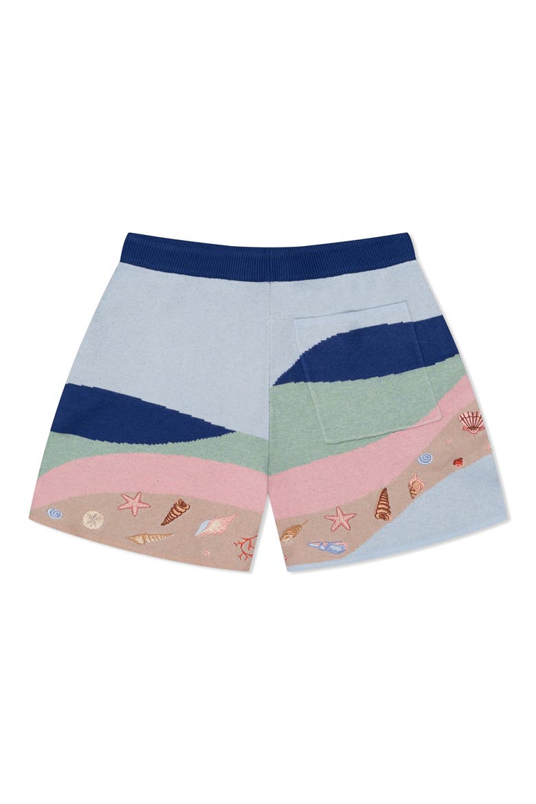 Beach House Jacquard Sweater Shorts, Alternate, color, BLUE MULTI