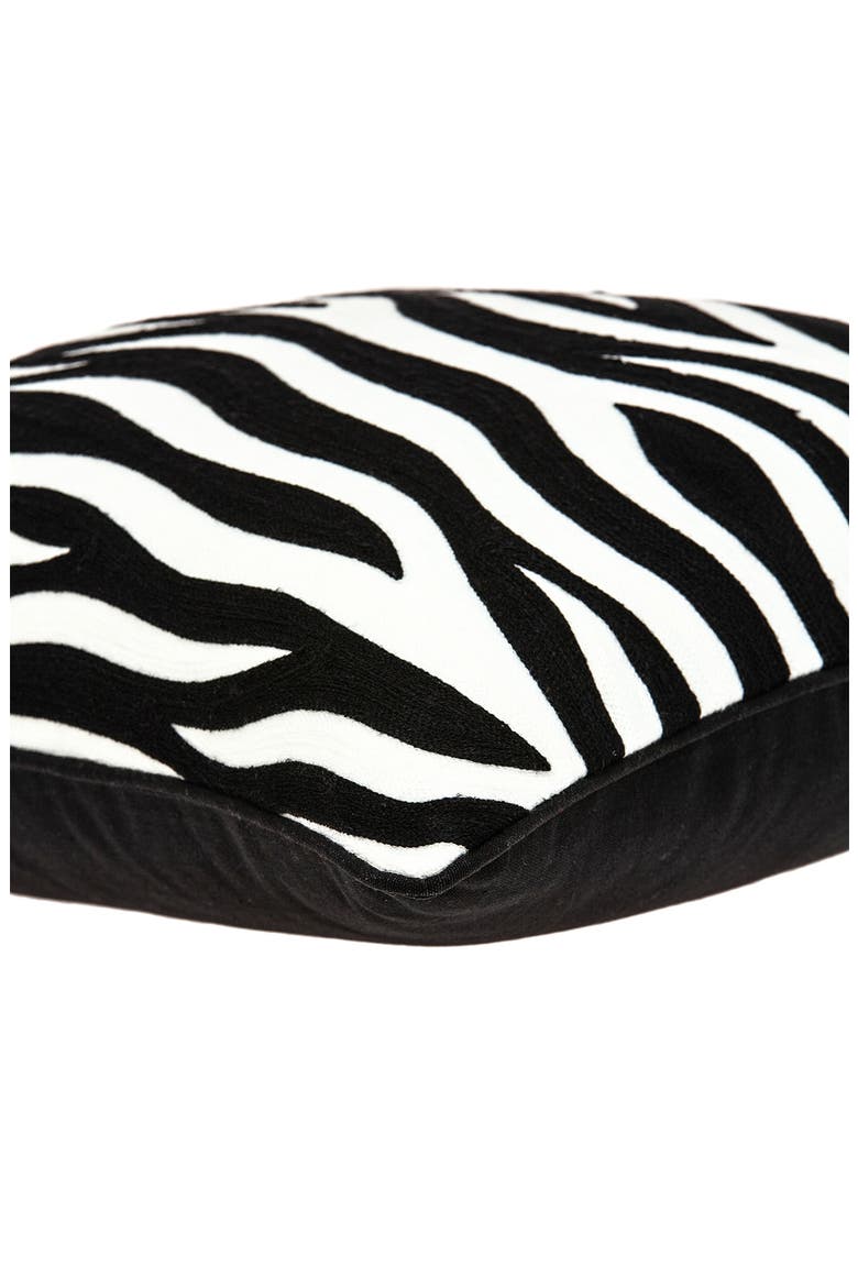 Simba Decorative Accent Pillow, Alternate, color, BLACK