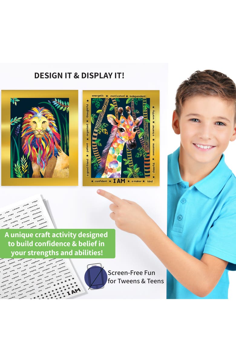 Chalk & Chuckles Scratch Art-Animal Power, Alternate, color, NO COLOR