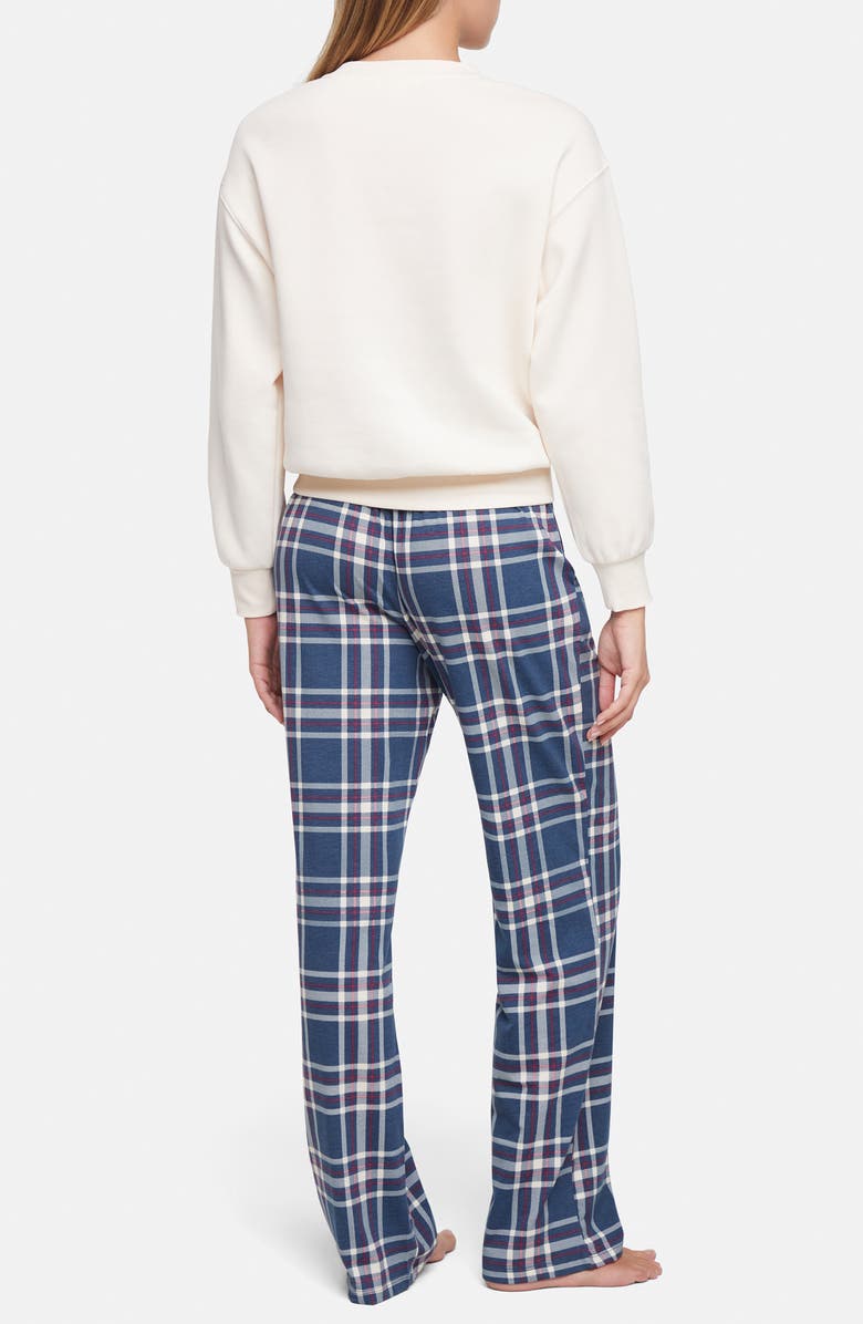 Wildfox Ski Club Plaid Pajamas, Alternate, color, Eggnog