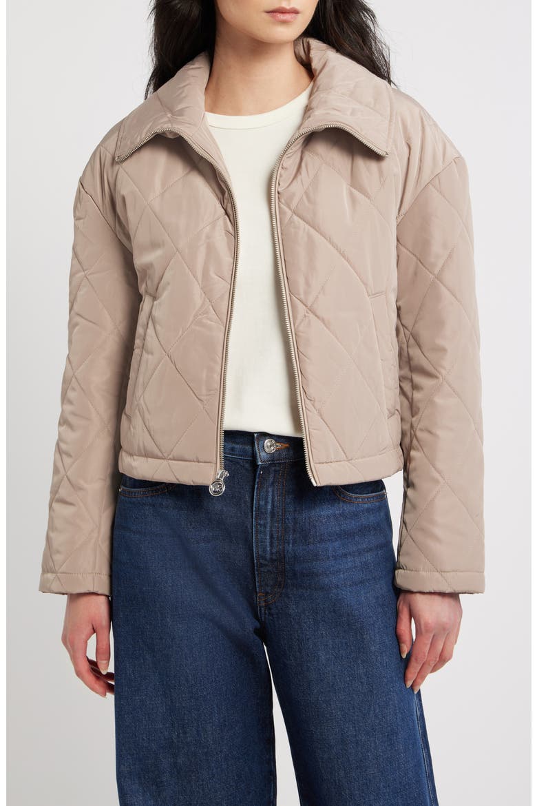Quilted Jacket, Main, color, TAUPE
