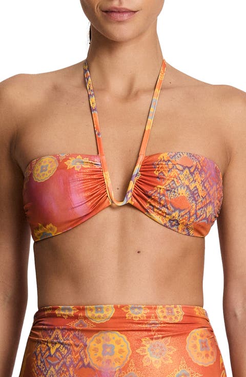Shirred V-Wire Bikini Top