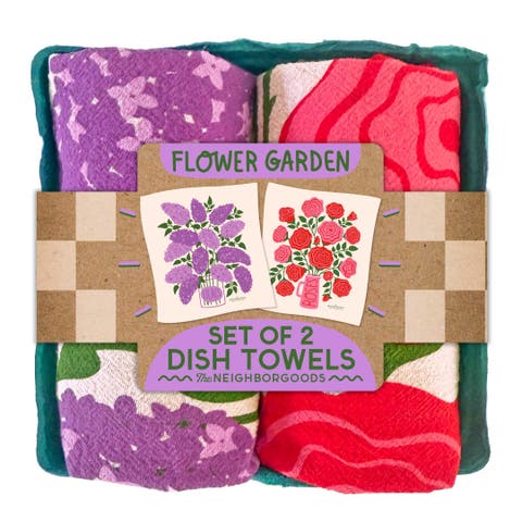 Flower Garden - Dish Towel Set of 2