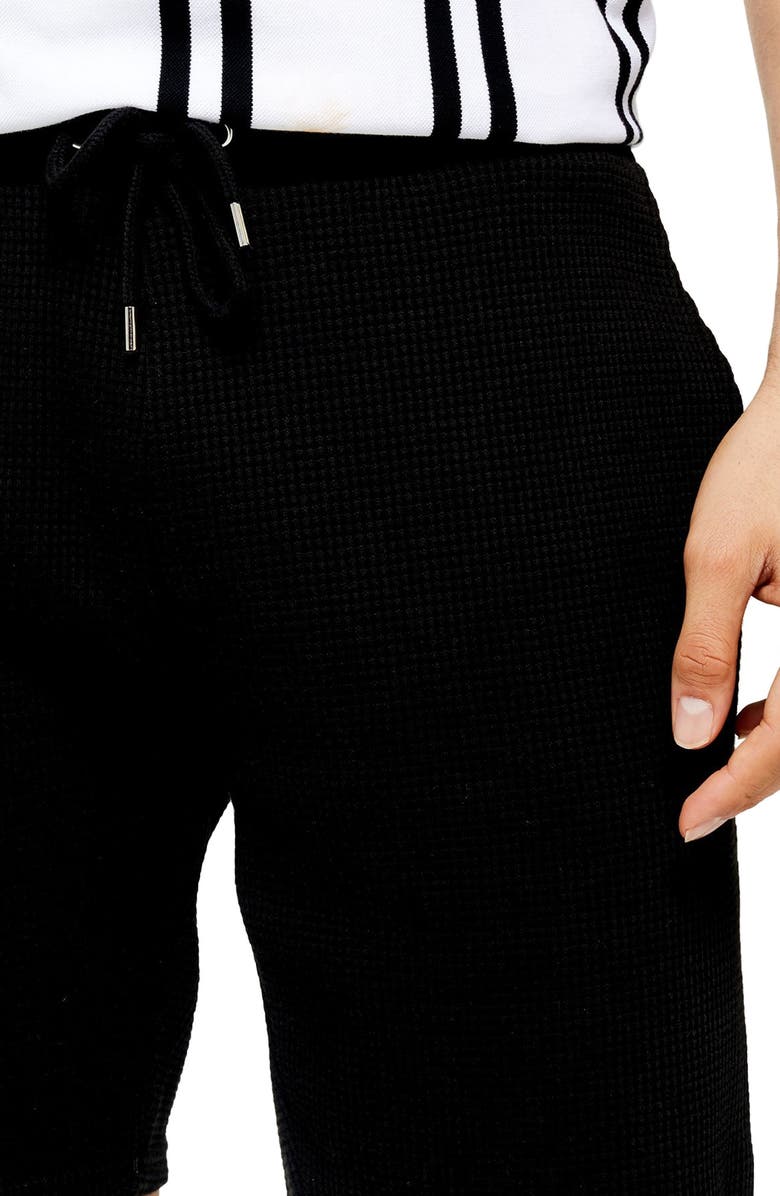 Topman Classic Fit Waffle Knit Shorts, Alternate, color, 