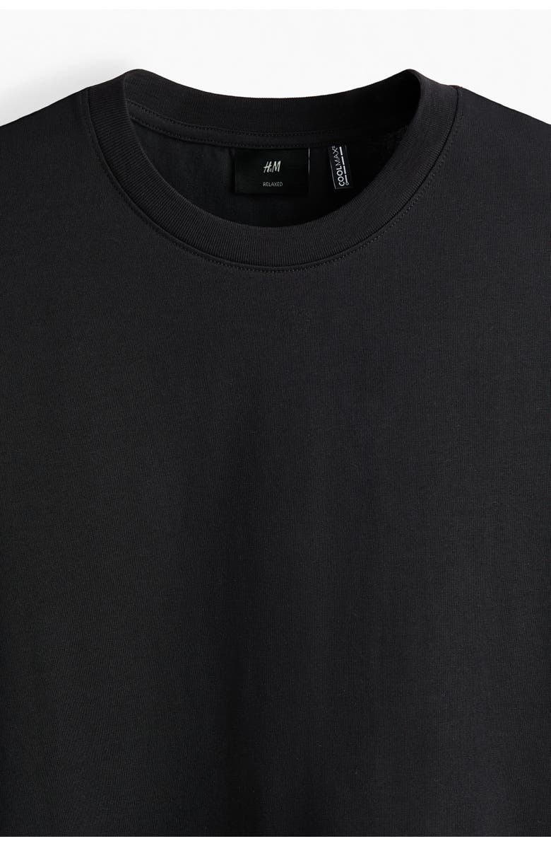 H&M Coolmax<sup>®</sup>  Relaxed Fit T-shirt, Alternate, color, Black