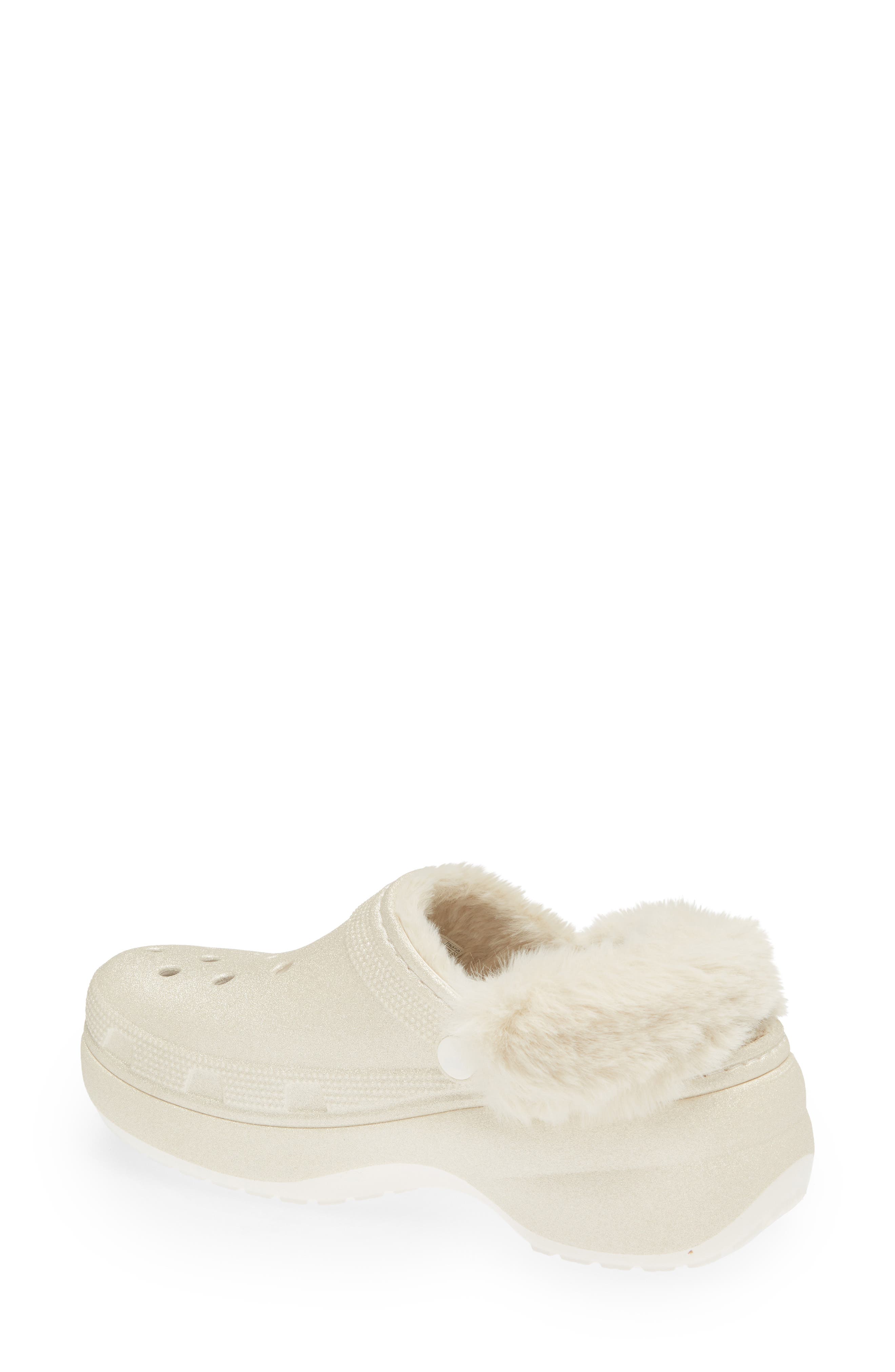 Classic Glitter Clog, Alternate, color, CHALK