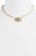 VIDAKUSH Eyes Wide Open Pearl Choker Necklace