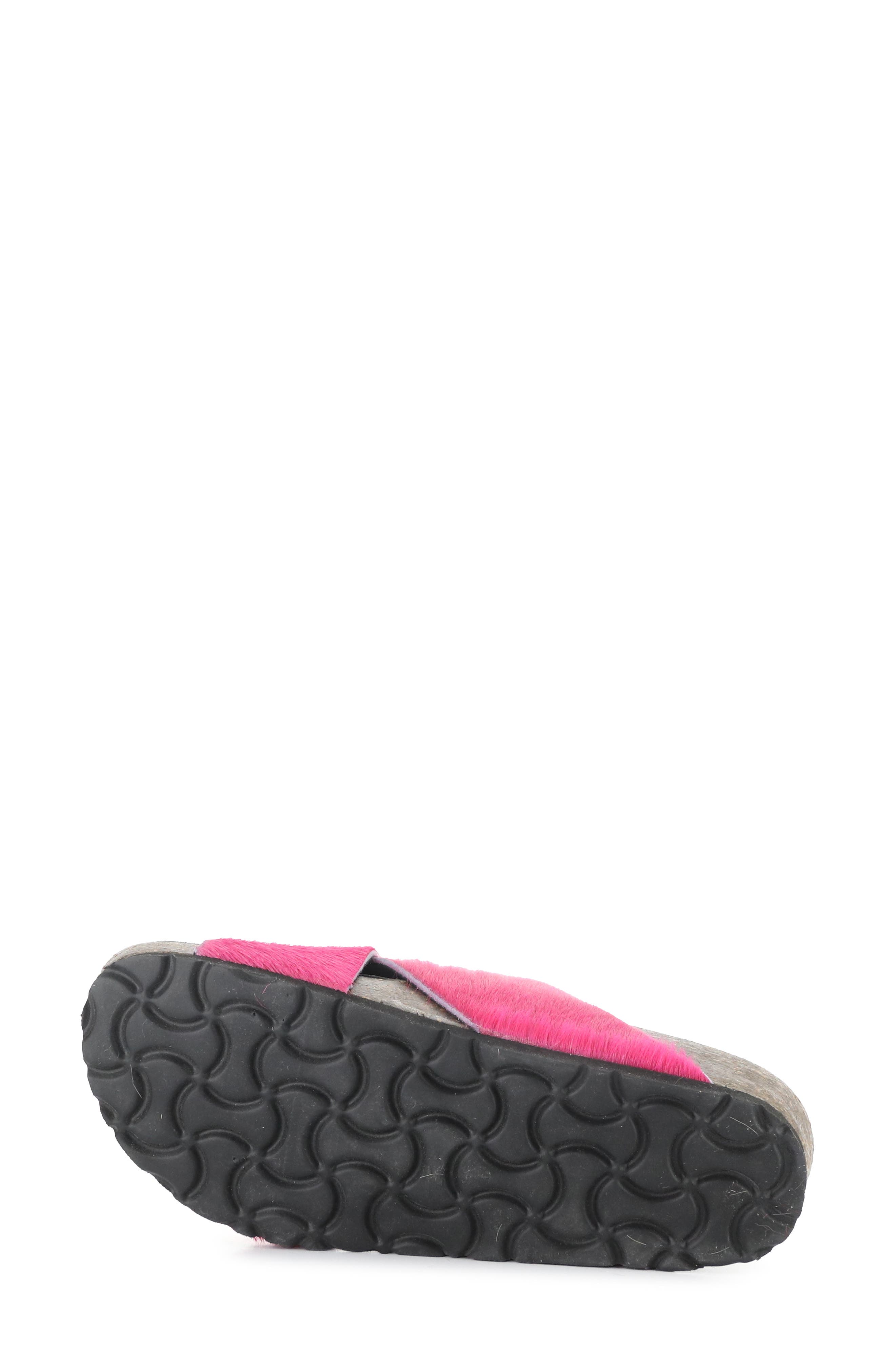 Suna Genuine Calf Hair Sandal, Alternate, color, FUXIA