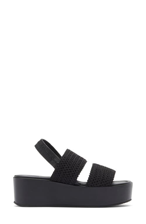 Nordstrom Rack Cassie Platform Wedge Slingback Sandal In Black