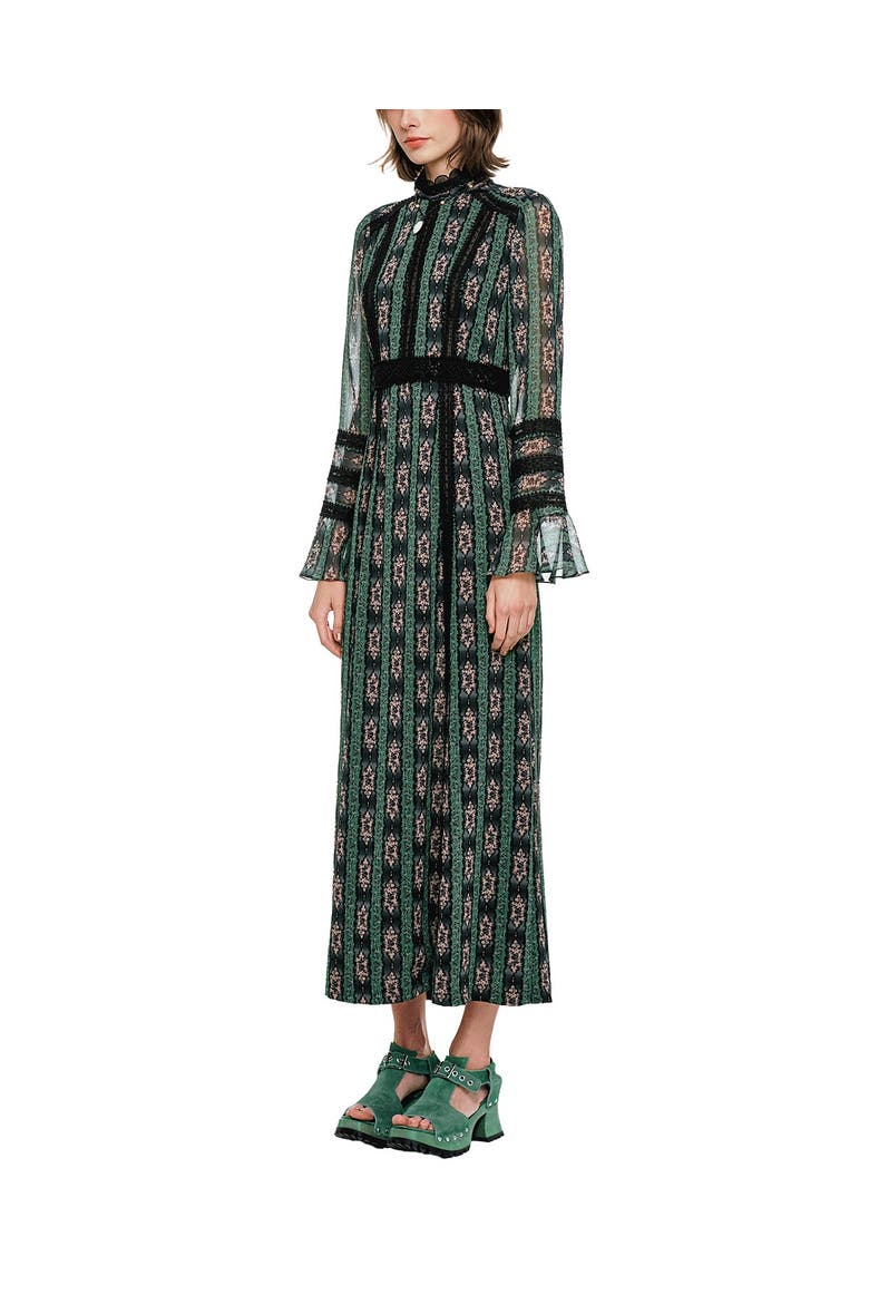 Cameo Stripe Print Maxi Dress, Alternate, color, Clover