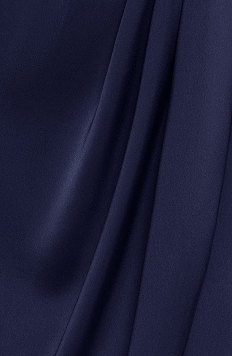 Betsy & Adam One-Shoulder Satin Cocktail Tulip Dress, Alternate, color,