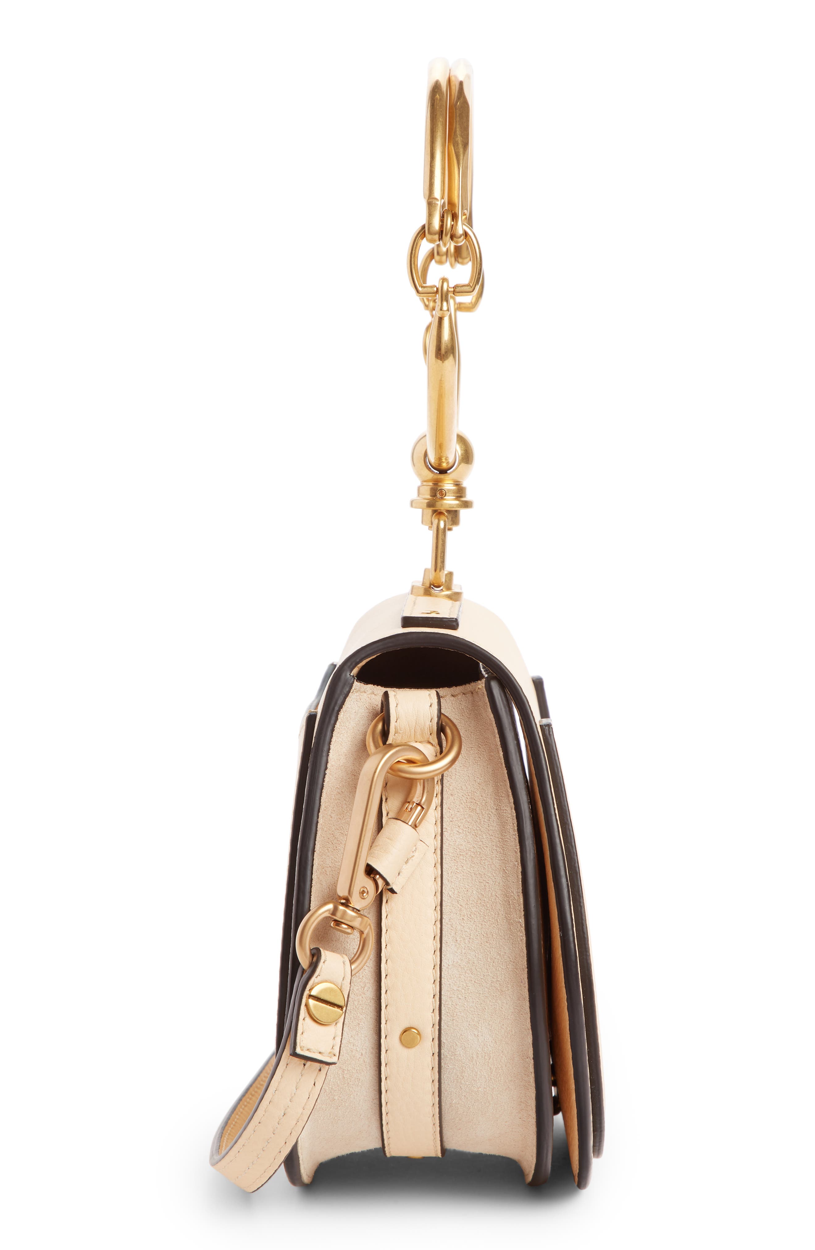 Small Nile Bracelet Leather Crossbody Bag, Alternate, color, BLONDIE BEIGE