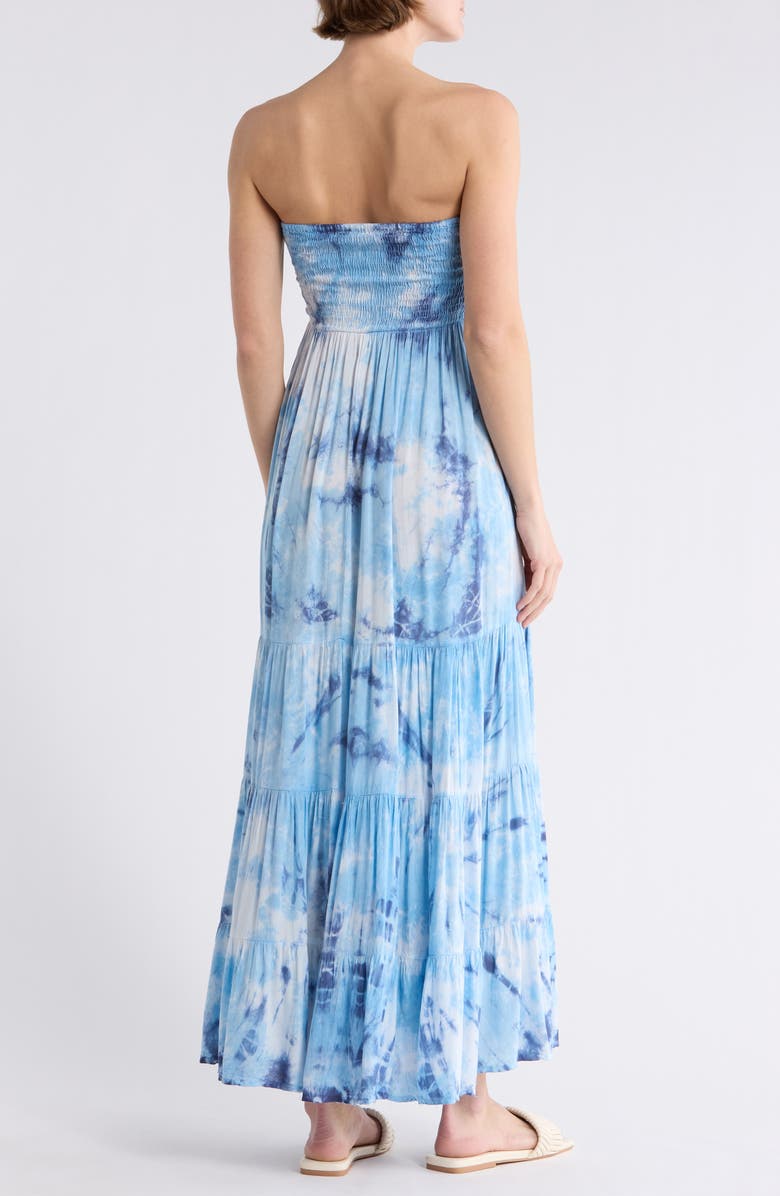 BOHO ME Ombre Tube Maxi Dress, Alternate, color, Sky Tiedye