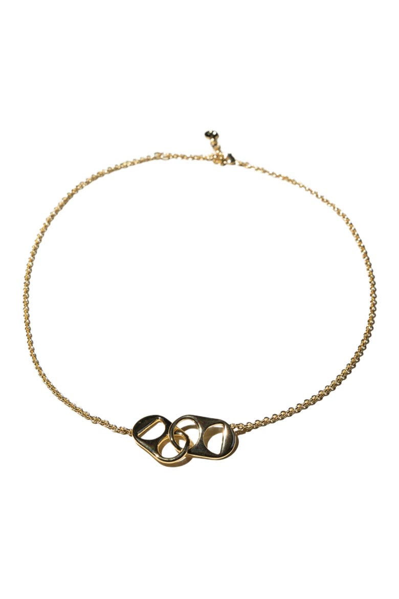 Soda Tab Necklace, Main, color, Gold