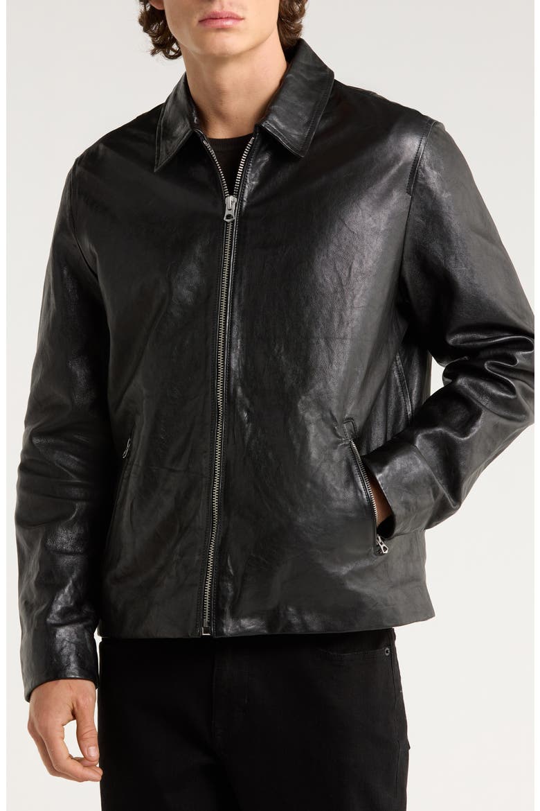 Melrose Leather Jacket, Alternate, color, BLACK