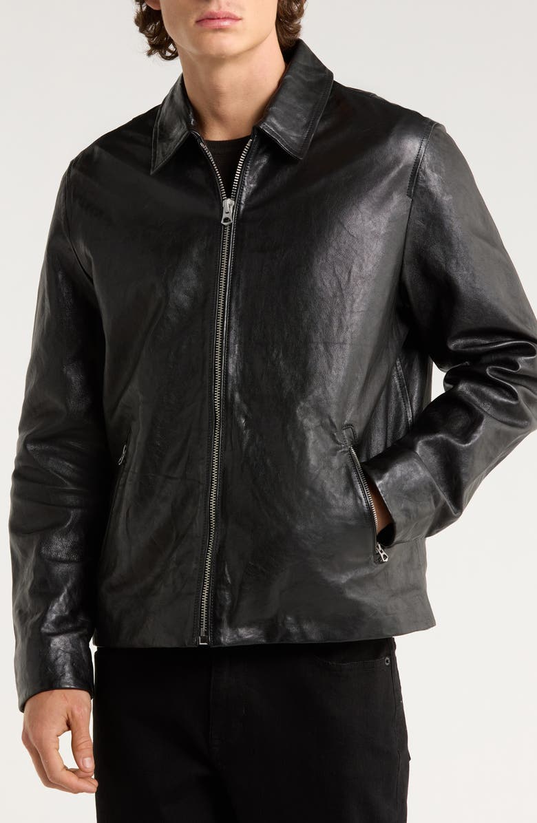 rag & bone Melrose Leather Jacket, Alternate, color, Black