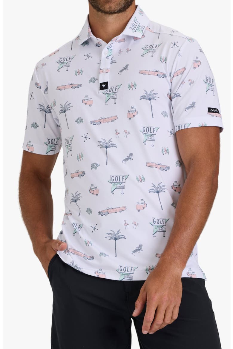 Core Icon Print Performance Golf Polo, Alternate, color, SWING ROYALE