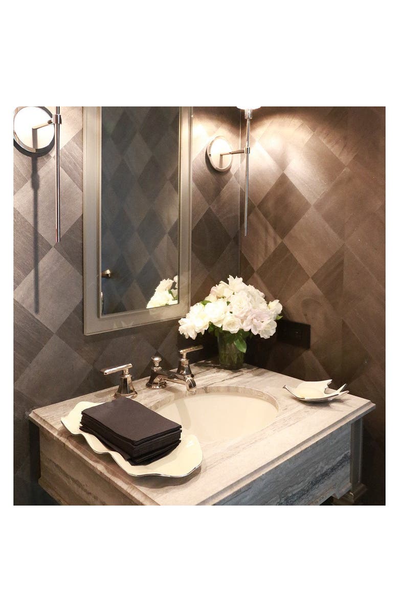 Lunares Ruffled Oyster Long Tray, Alternate, color, Gold