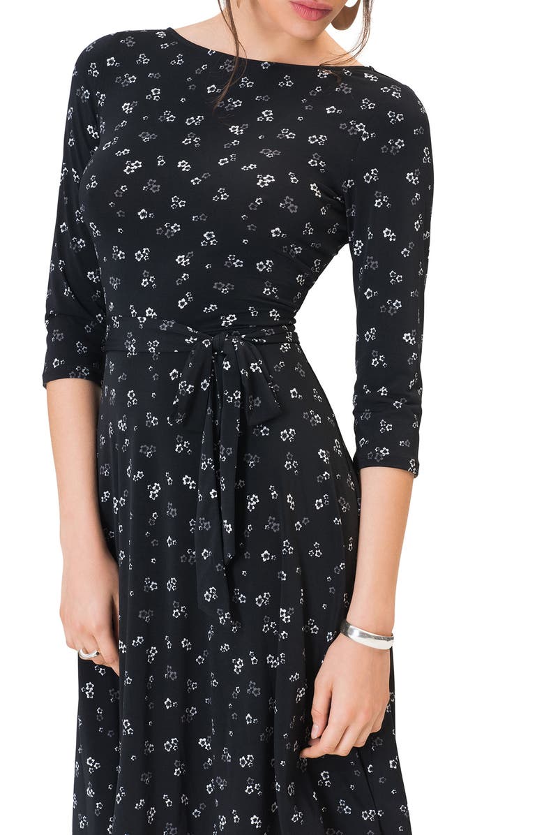 Leota Belted Print Jersey A-Line Dress, Alternate, color, 