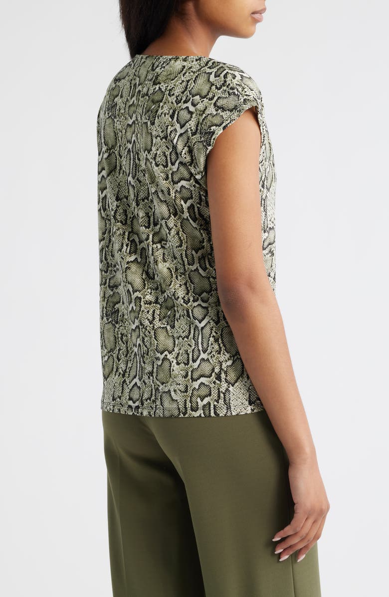 Anne Klein Pleated Cap Sleeve Top, Alternate, color, 