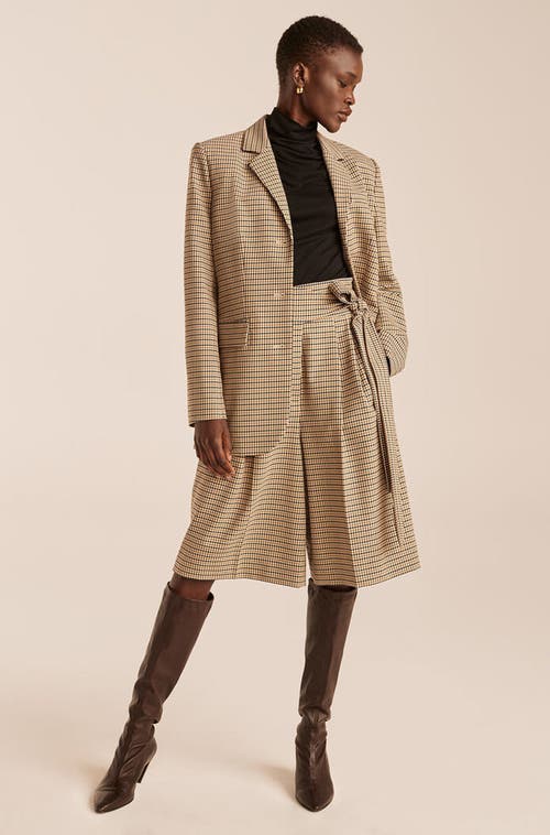 Rebecca Taylor Three Button Blazer In Military Green Combo