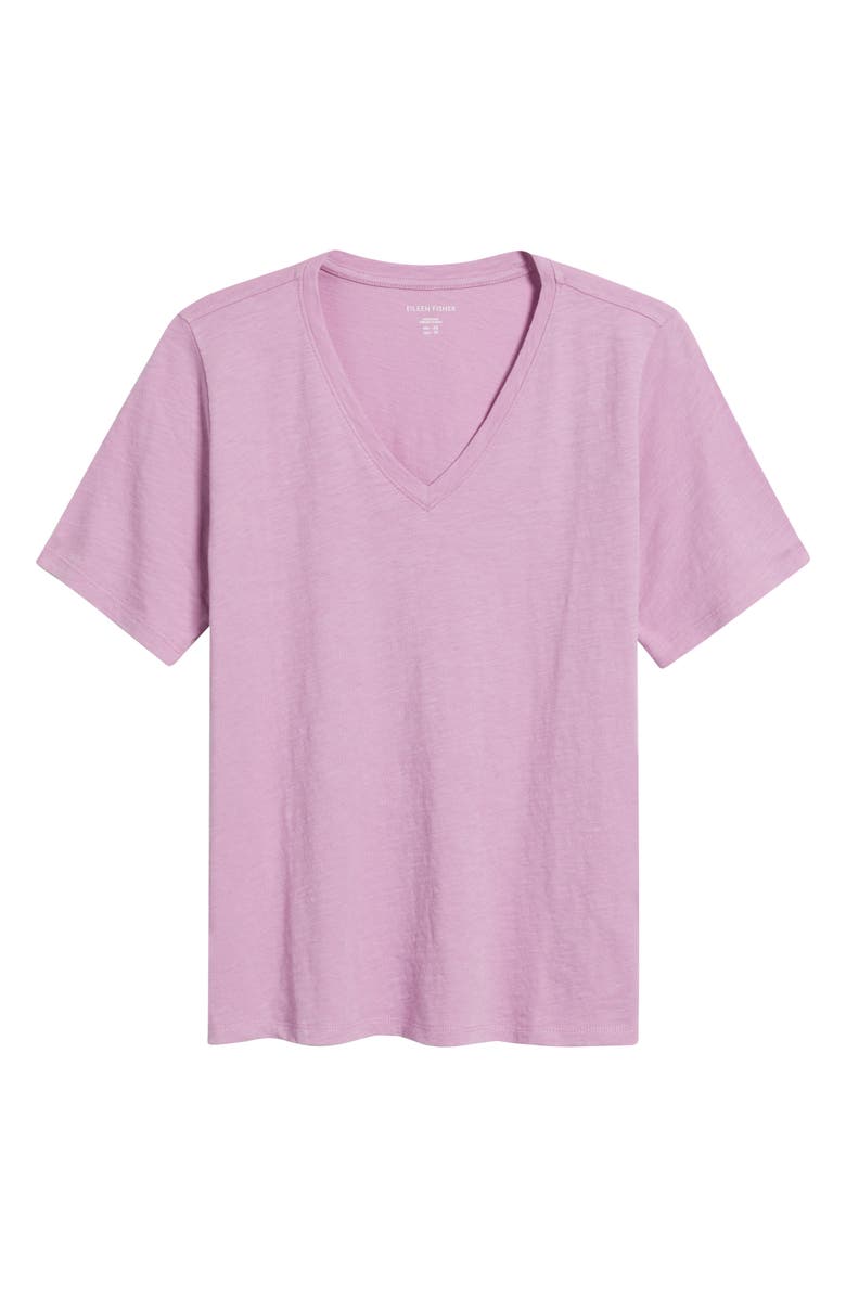 Eileen Fisher Easy V-Neck Organic Cotton T-Shirt, Alternate, color, Frlil