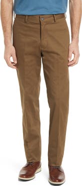 Berle Charleston Khakis Flat Front Stretch Sateen Pants