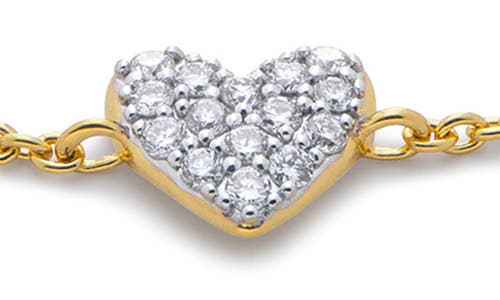 Monica Vinader Lab-created Diamond Heart Charm Bracelet