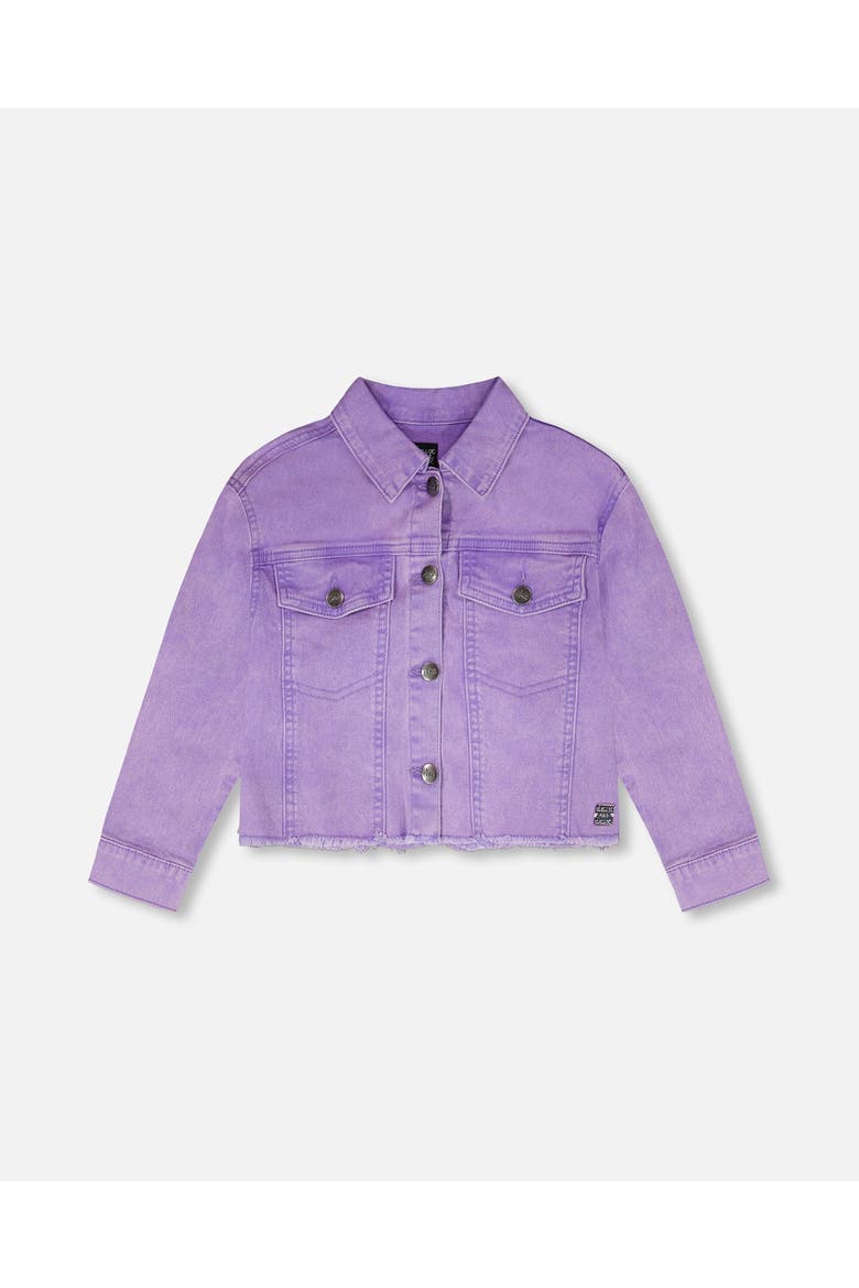 Heart Embroidery Denim Jacket, Main, color, Mauve