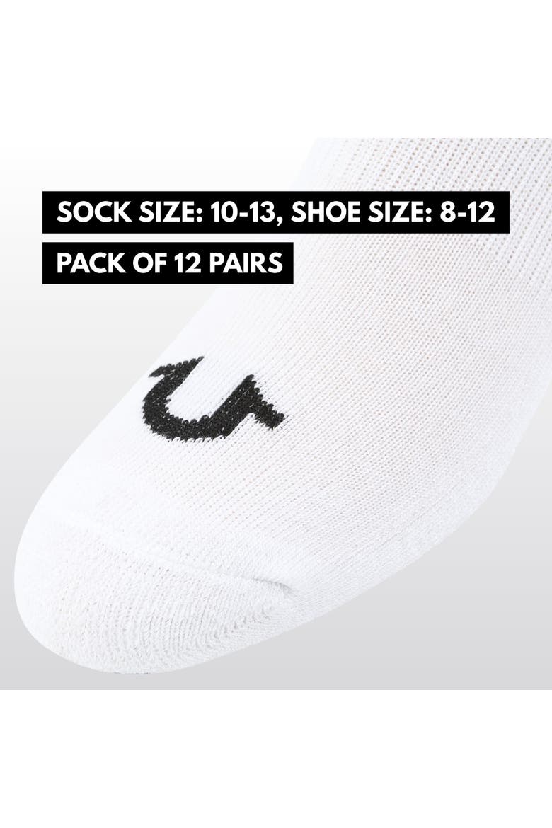 Mens Socks Ankle Socks for Men 6 & 12 Pairs Quarter Premium Athletic Shoe Size 8-12, Alternate, color, White