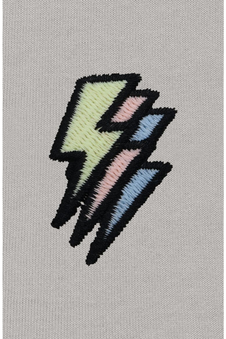 Lightning Bolt Zip Hoodie, Alternate, color, Silver