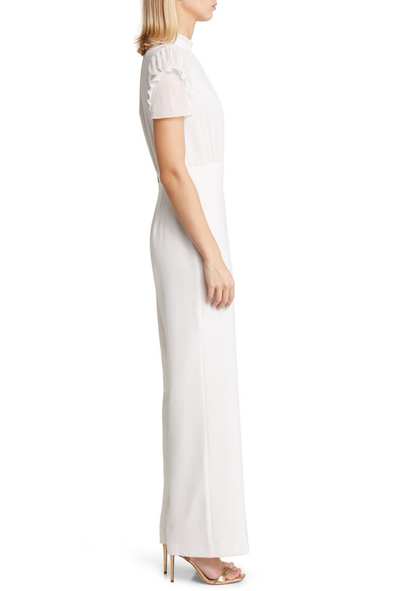 Chiffon & Crepe Jumpsuit, Alternate, color, IVORY