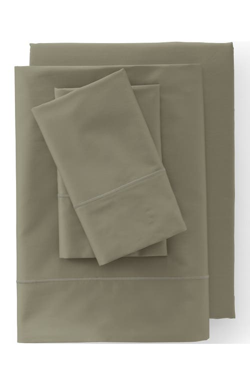 Lands' End 417 Thread Count Premium Supima Cotton No Iron Sateen Fitted Bed Sheet