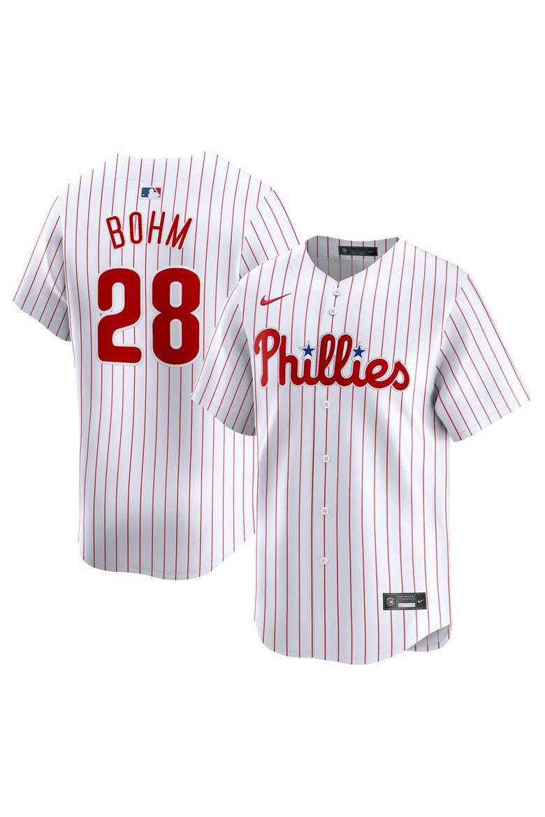 Men's Nike Alec Bohm White Philadelphia Phillies Home Limited Player Jersey, Main, color, White