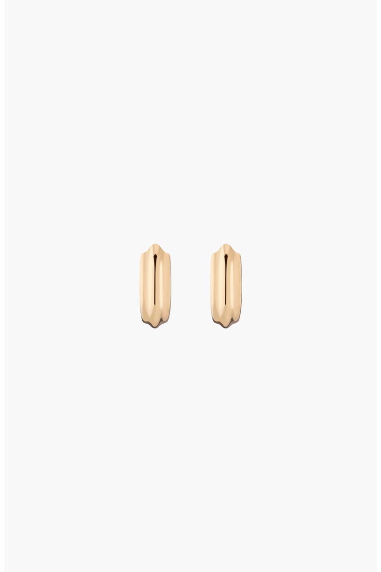 Mini Tidal Hoop Earrings, Alternate, color, Gold Plated Stainless Steel