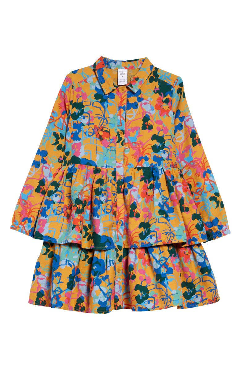 Nordstrom Cristina Martinez Kids' Tiered Woven Shirtdress, Main, color,