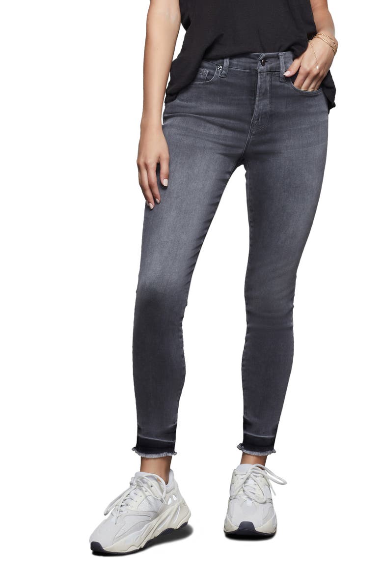 Good Legs Raw Hem Crop Skinny Jeans, Main, color, BLACK071