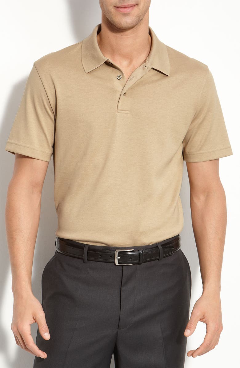 Robert Barakett 'Palermo' Pima Cotton Polo, Main, color, Desert