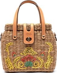 Frances Valentine Harriet Wicker Top Handle Bag