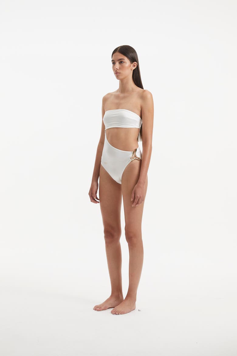 Marilla One Piece Swimsuit, Alternate, color, White