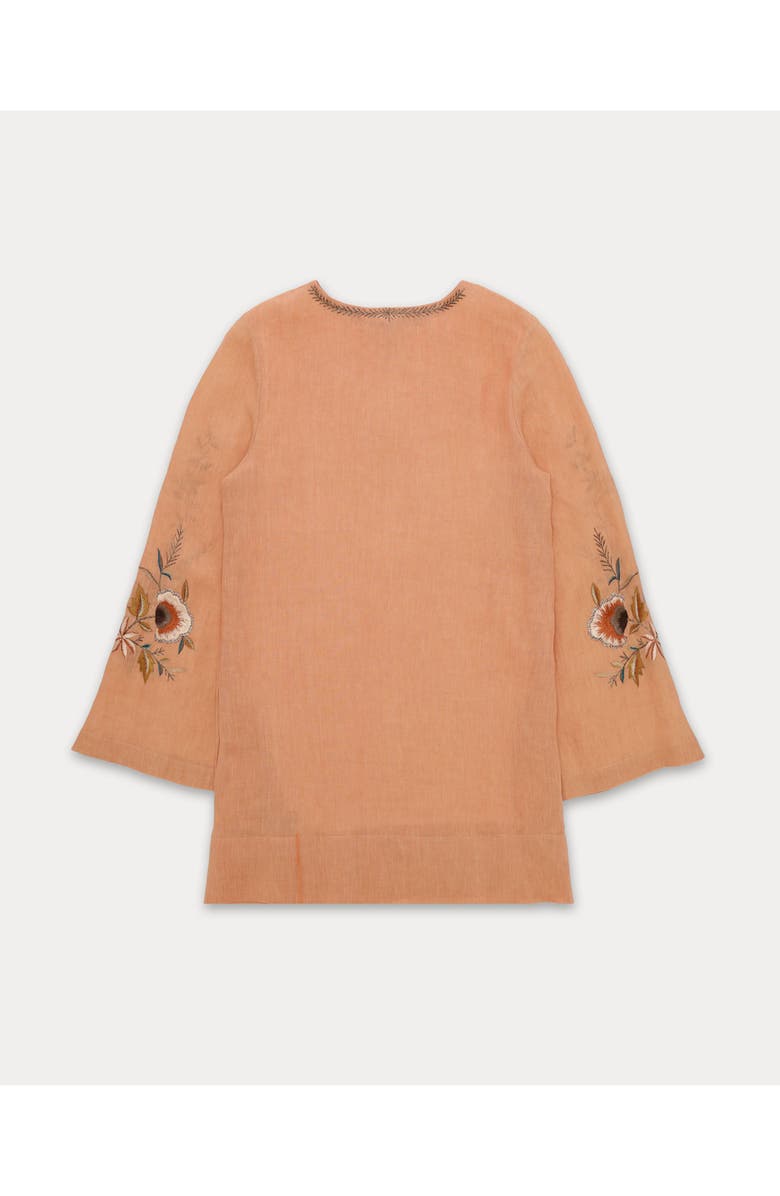 Fortela Georgie Embroidered Linen Blouse, Alternate, color, Light Orange