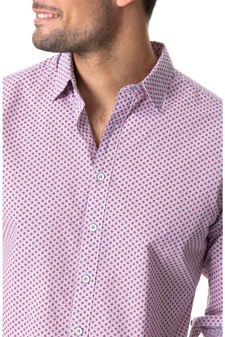 Green Bay Floral Button-Up Shirt, Alternate, color, CORNFLOWER