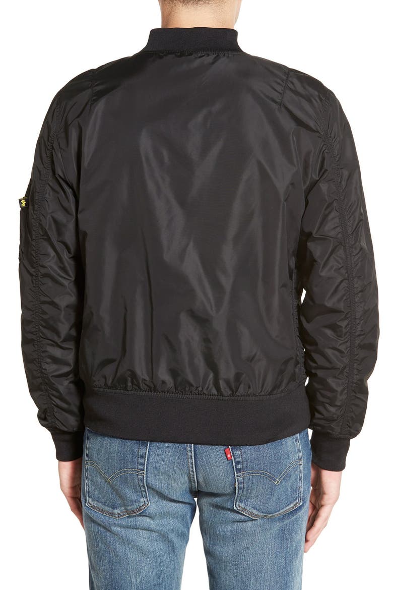 LB-2 Scout Reversible Flight Jacket, Alternate, color, BLACK