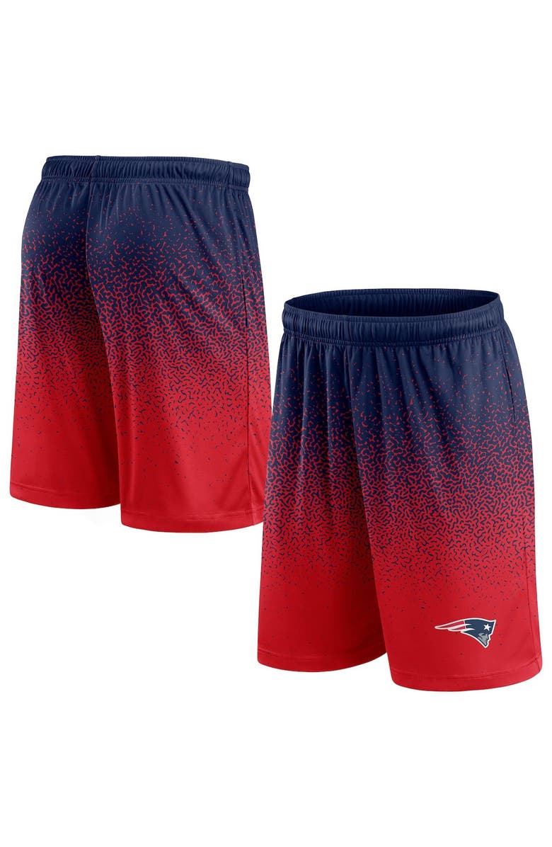 FANATICS Men's Fanatics Branded Navy/Red New England Patriots Ombre Shorts, Main, color, 